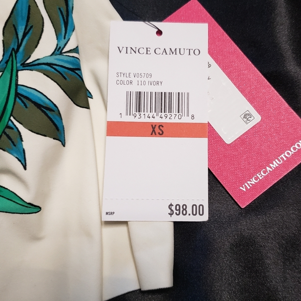 Vince Camuto NWT XS One Shouldered Ruffle Floral Bikini - Picture 4 of 9